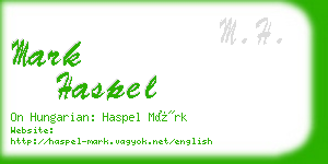 mark haspel business card